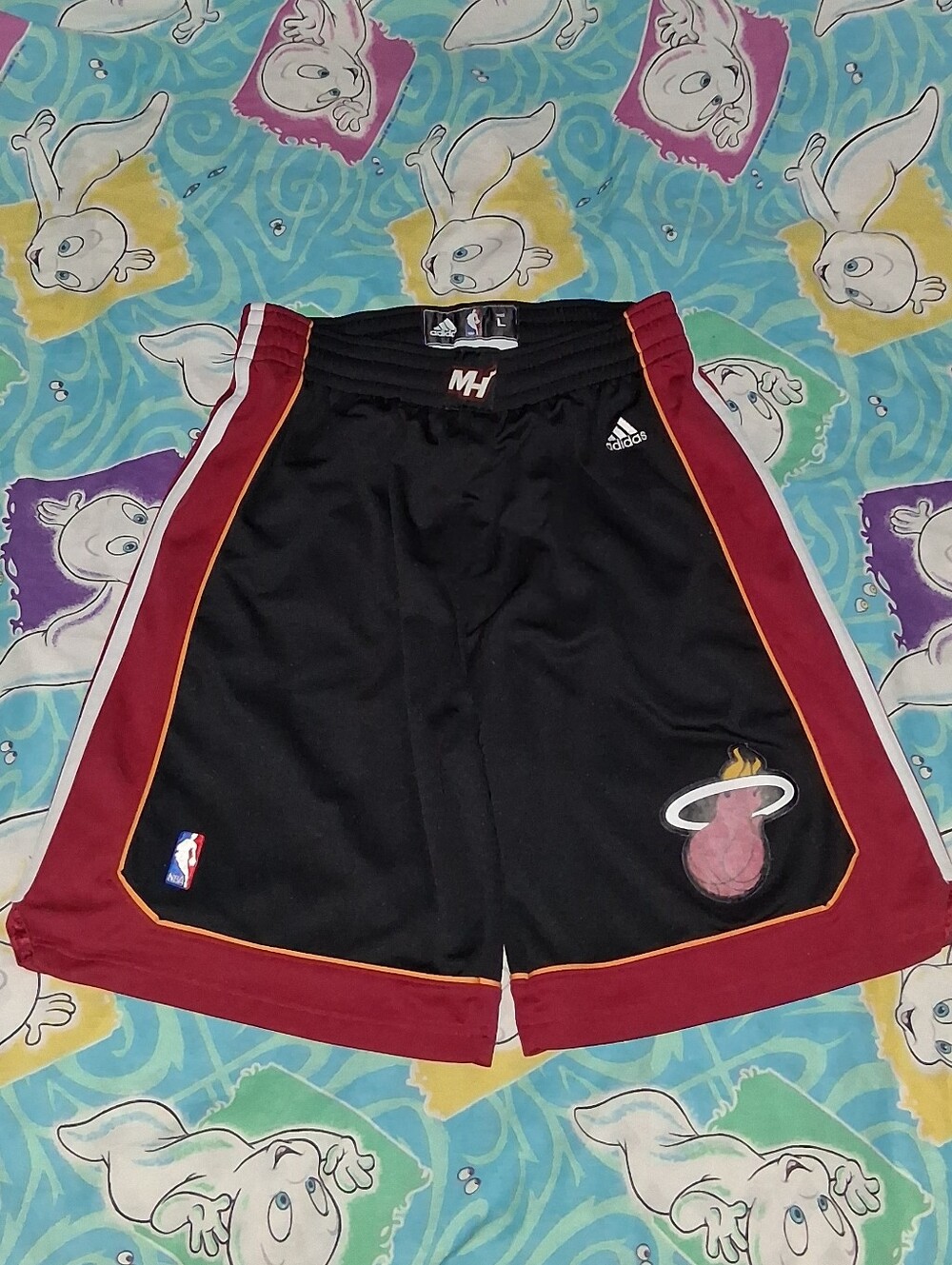 Y2K Authentic Adidas Miami Heat Basketball Swingman Jersey Shorts